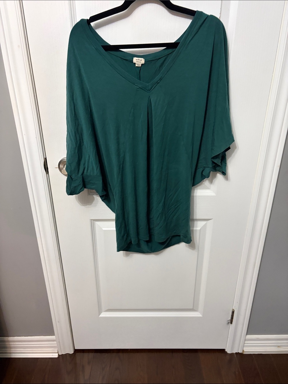 Aritzia Dolman Sleeve V-Neck Top - Teal